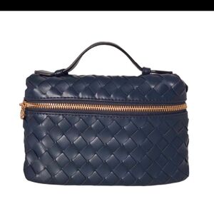 Navy Woven Handbag